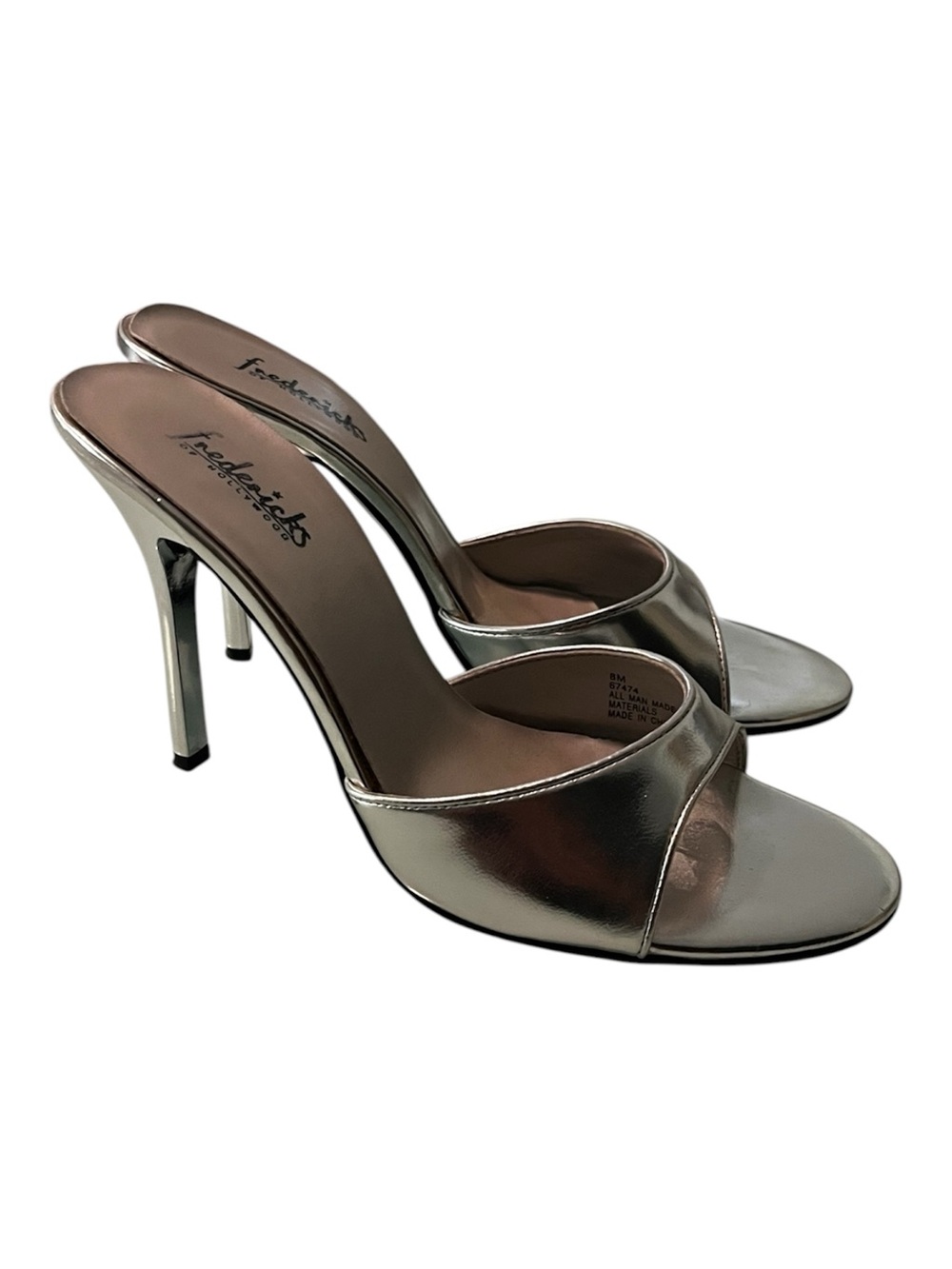 Frederick’s of Hollywood Metallic Silver Heels Size 8